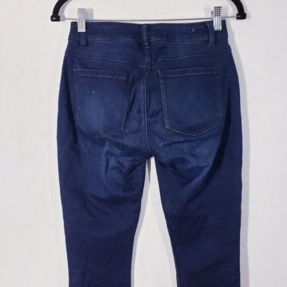 Cabi‎ Curvy Dusk Destructed Skinny Jeans Dark Wash Distressed Denim Jeans sz 2 - Picture 8 of 12